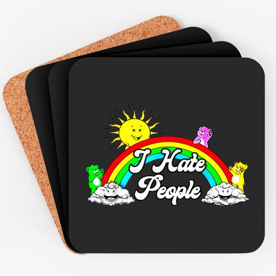 Discover I Hate People Rainbow Printed Coaster