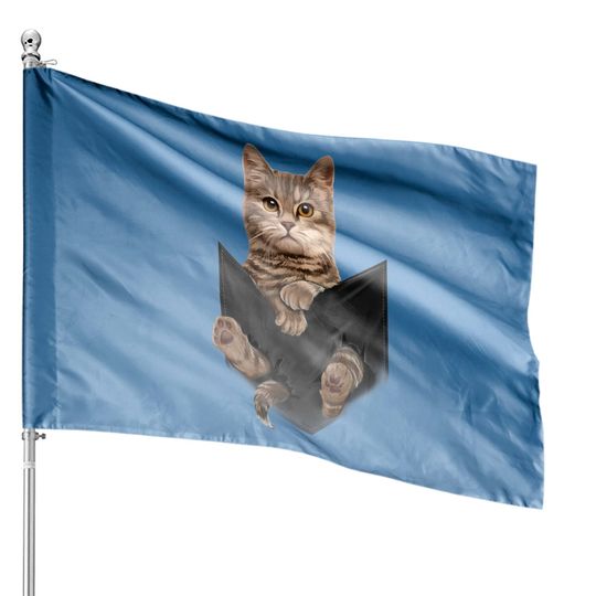 Discover Brown Cat Pocket Gift Flag