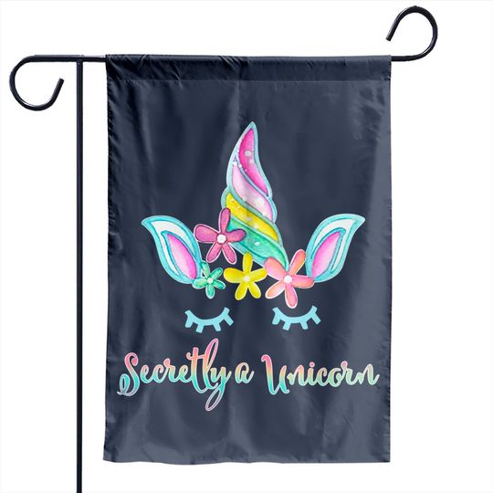 Discover Secretly A Unicorn Flowers And Horn Women's Plus Size Garden Flag
