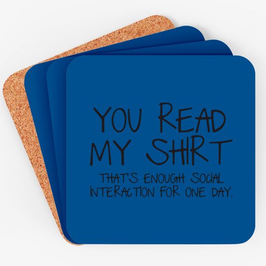 Discover Enough Social Interaction Graphic Novelty Sarcastic Funny Coaster