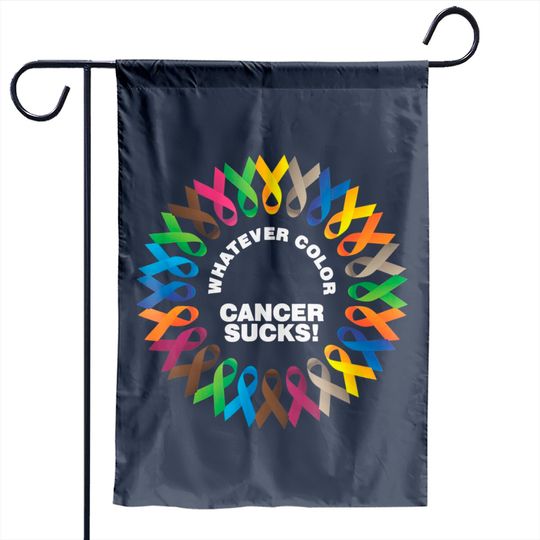 Discover Whatever Color Cancer Sucks Fight Cancer Ribbons Garden Flag