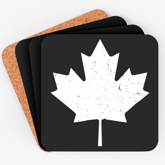 Discover Canada Maple Leaf Vintage Coaster Canada Day Coaster