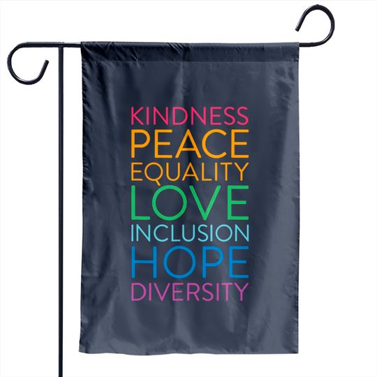 Discover Peace Love Inclusion Equality Diversity Human Rights Garden Flag