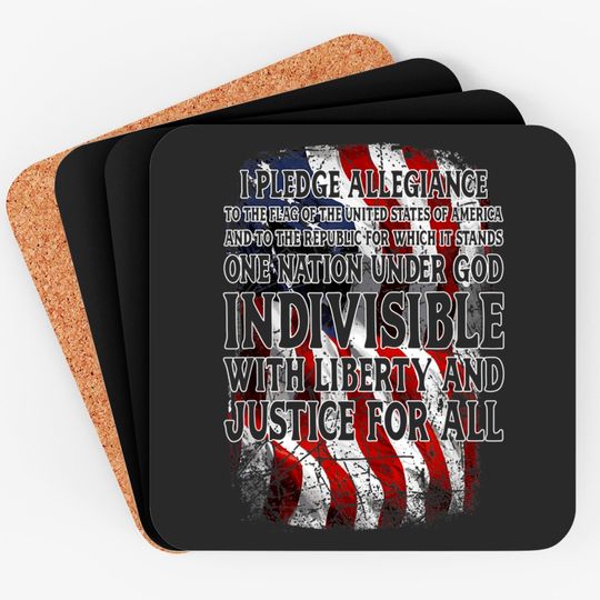 Discover Pledge Allegiance To The Flag Usa Coaster