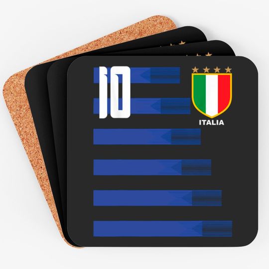 Discover Italia Jersey Italiano Calcio Soccer Coaster