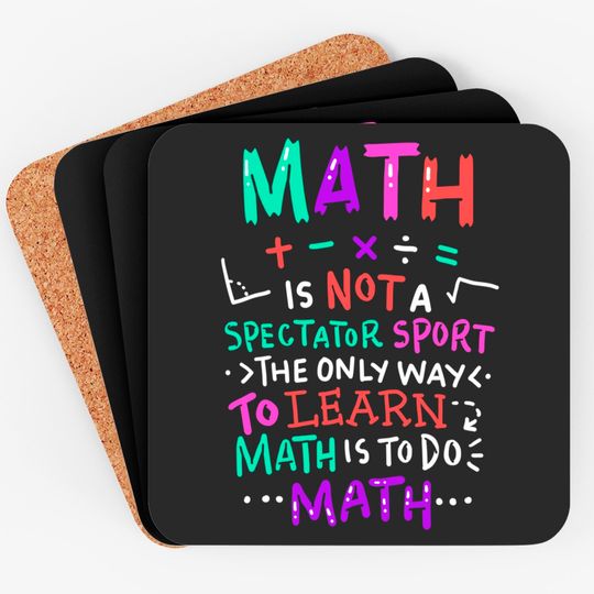 Discover Math Teacher Mathematical Symbol Coaster