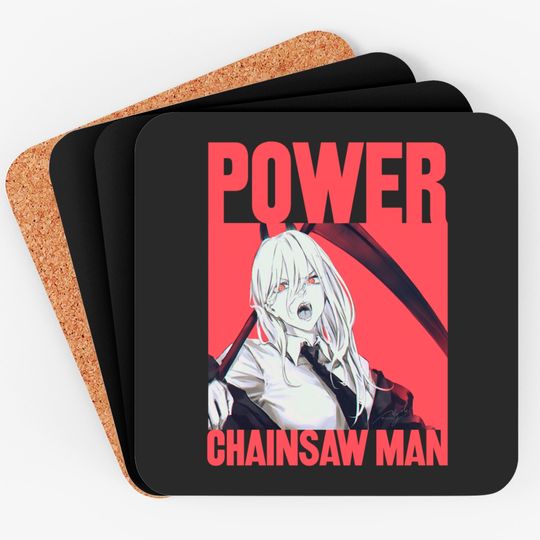 Discover Chainsaw Man Coaster Power Anime Printed