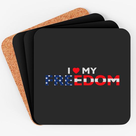 Discover Patriotic I Love My Freedom Coaster