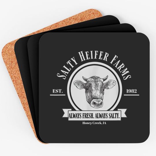 Discover Salty Heifer Farms, Sarcastic Farm County Cow Lover Coaster