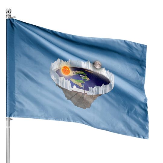 Discover Flat Earth With Ice Wall House Flag