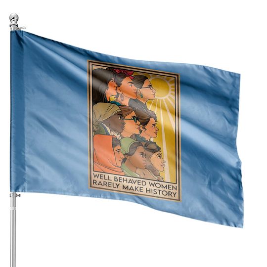 Discover Leadership Make History Feminist Empowerment Gift House Flag