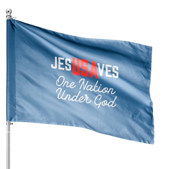 Discover Jesus Saves Usa One Nation Under God Jesus Christian Gift House Flag