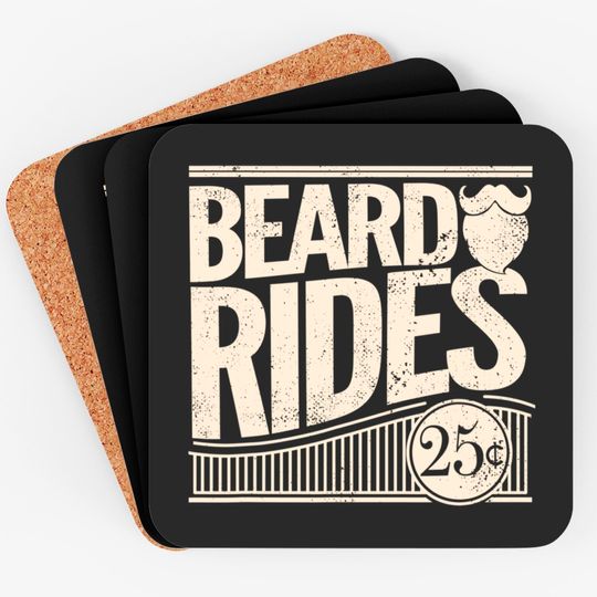 Discover Beard Rides  vintage Distressed Coaster