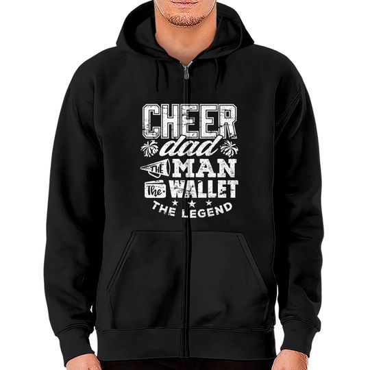Discover Cheerleader Dad Shirt Man Wallet Legend Funny Cheer Dad Tee Zip Hoodies
