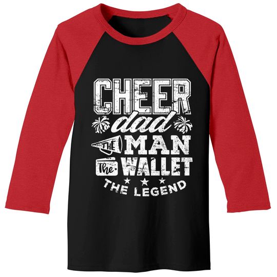Discover Cheerleader Dad Shirt Man Wallet Legend Funny Cheer Dad Tee Baseball Tees
