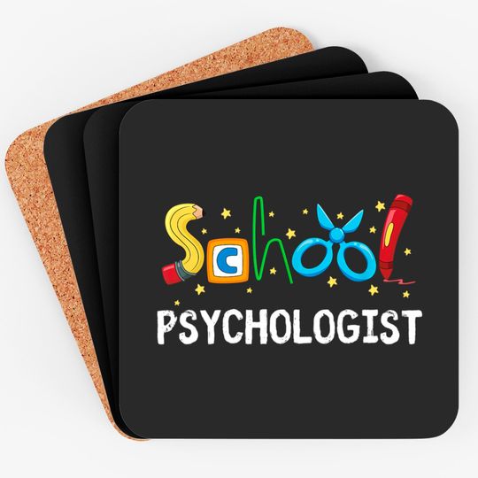 Discover School Psychologist Cute Gift Psych Therapist Appreciation Coaster