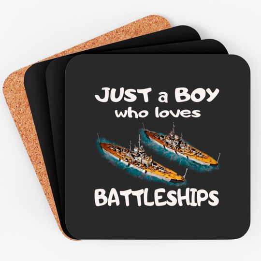 Discover Just A Boy Who Loves Battleships Bismarck German Coaster