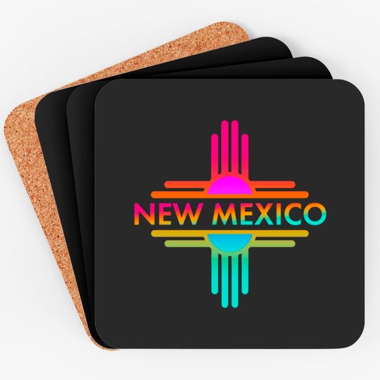 Discover New Mexico State Zia Symbol Design Coaster