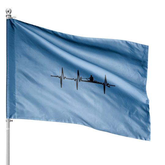 Discover Rowing Heartbeat House Flag For Crew Rowers