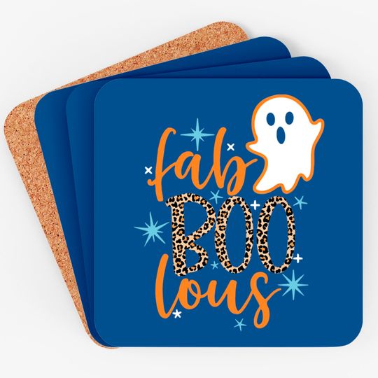 Discover Halloween Fab Boo Lous Leopard Ghost Coaster