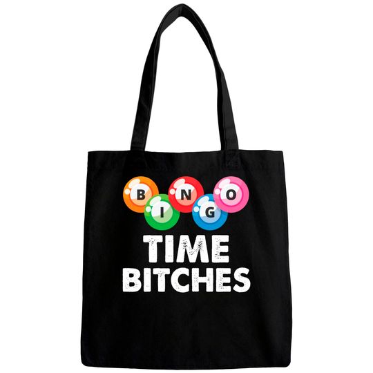Discover Womens Bingo Time Bitches Funny Bingo Player Mom Grandma Bags