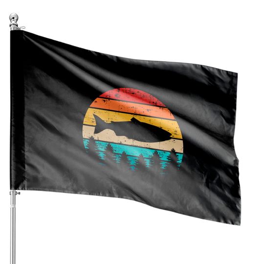 Discover Salmon Vintage House Flag