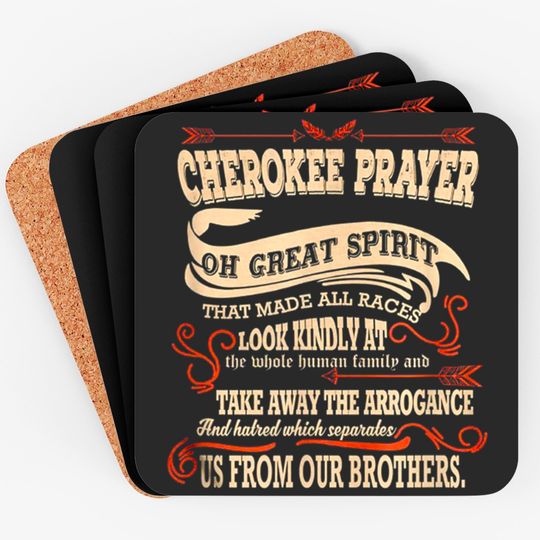 Discover Cherokee Native American prayer Coasters