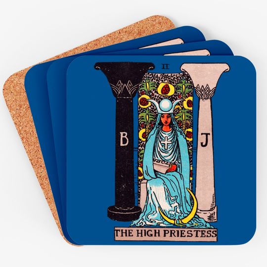 Discover Tarot Card The High Priestess Coasters