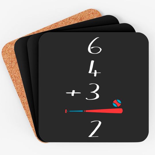 Discover 6 4 3 2 Double Play Baseball Coasters