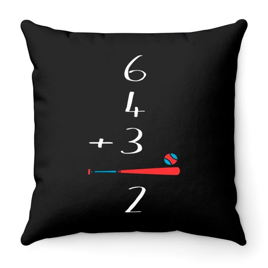 Discover 6 4 3 2 Double Play Baseball Throw Pillows