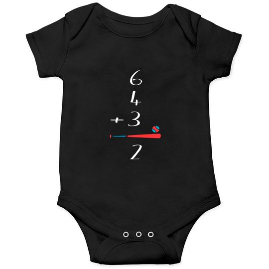 Discover 6 4 3 2 Double Play Baseball Onesie