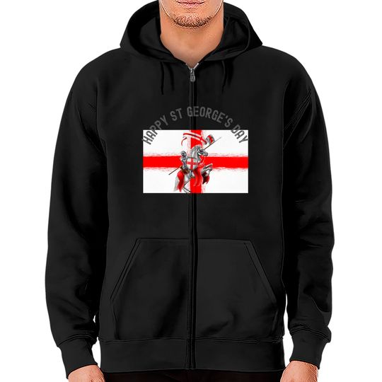 Discover Happy St. George's Day Classic Zip Hoodies