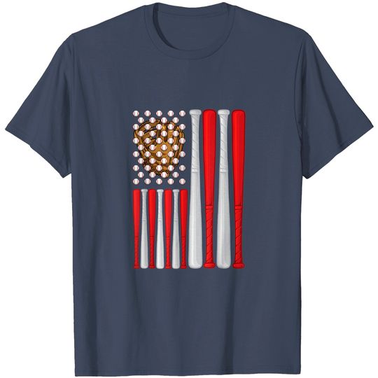 Discover Vintage Baseball Flag T-Shirt - US Flag Design