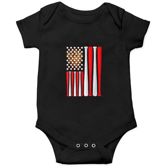 Discover Vintage American Baseball Flag Onesie