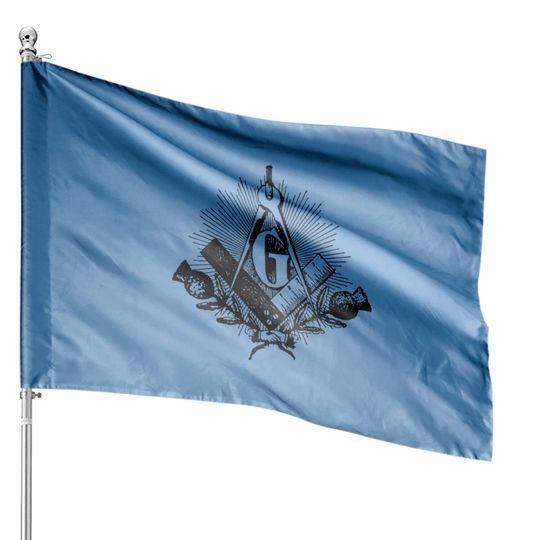 Discover Masonic Symbol Compass, Square, Poppy, Freemason House Flags