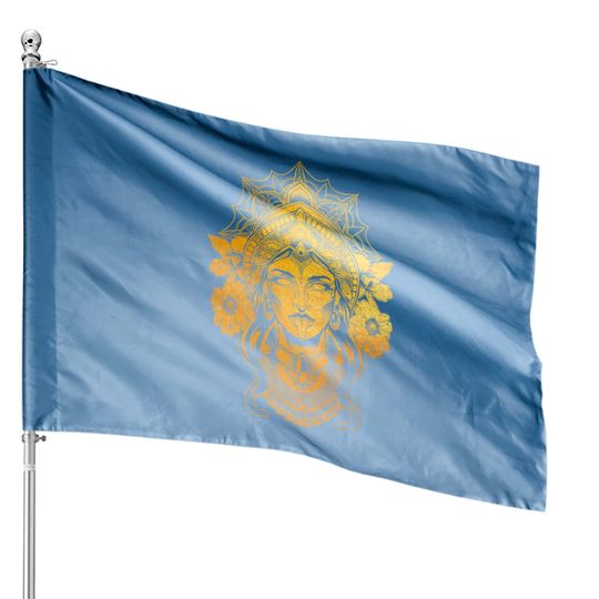 Discover Kali Goddess Of Death Ancient Indian Hindu Yoga Meditation House Flag