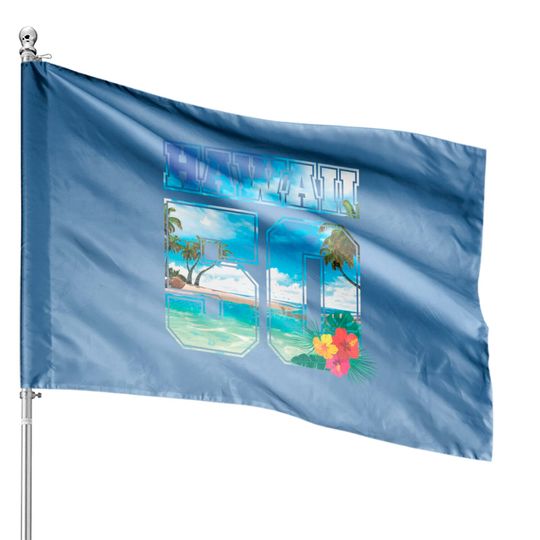 Discover Hawaii 50th State Hawaii Hibiscus 50 House Flag
