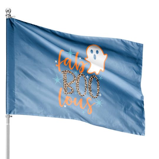 Discover Halloween Fab Boo Lous Leopard Ghost House Flag