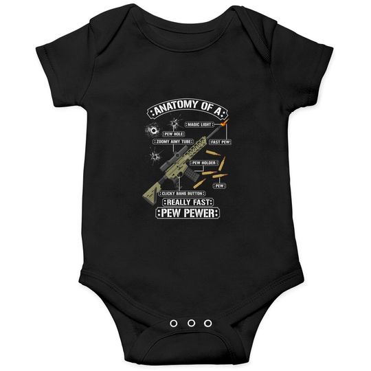 Discover Anatomy Of A Pew Pewer - Funny American Patriotic Onesie