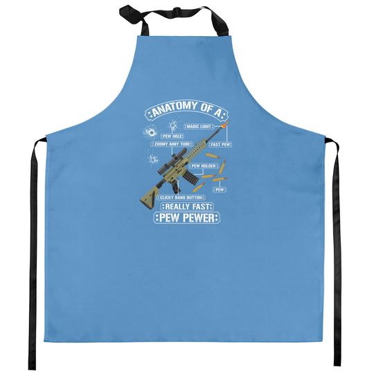 Discover Anatomy Of A Pew Pewer - Funny American Patriotic Kitchen Aprons