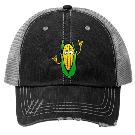 Discover Cartoon Corn Trucker Hats Funny Corn On The Cob Designs