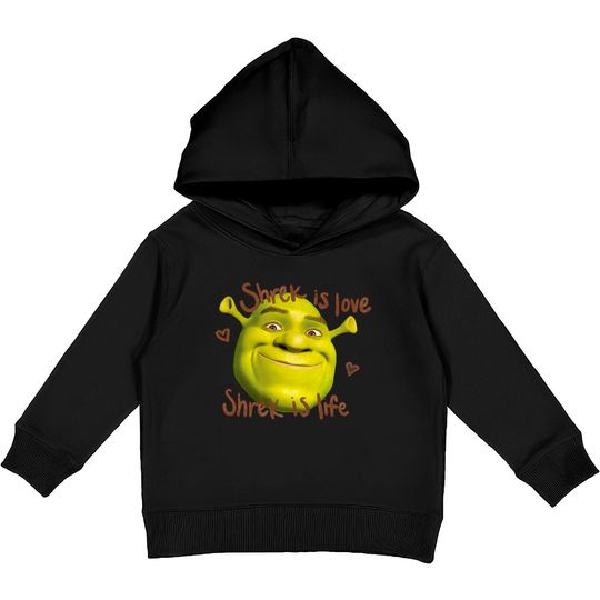 Discover Shrek is Love Shrek is Life Kids Pullover Hoodie