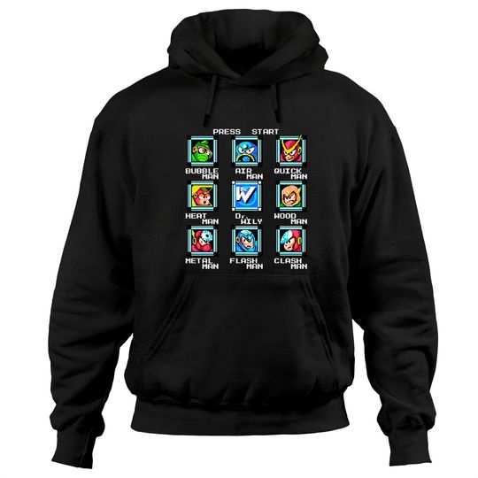 Discover Mega Man - Mens Stage Select Hoodies