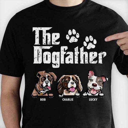 Discover The Dog Father Personalized Unisex T-Shirt