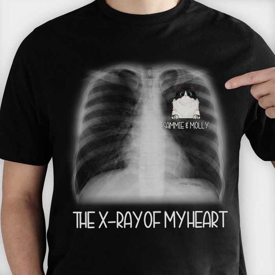 Discover Cat - X-ray Of My Heart - Funny Personalized Cat T-shirt