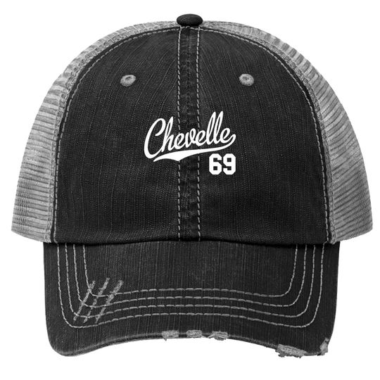 Discover Chevelle 69 Script Tail Trucker Hat 1969 Classic Muscle Trucker Hats