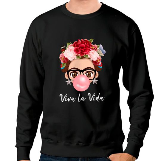 Discover The Pueblo Frida Kahlo Cartoon Mexican Viva La Vida Sweatshirts
