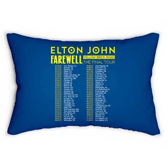 Discover Elton John Farewell Tour 2022 Lumbar Pillows