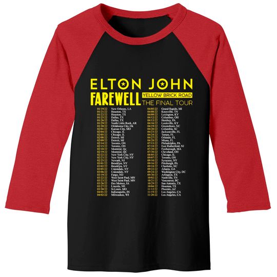 Discover Elton John Farewell Tour 2022 Baseball Tees