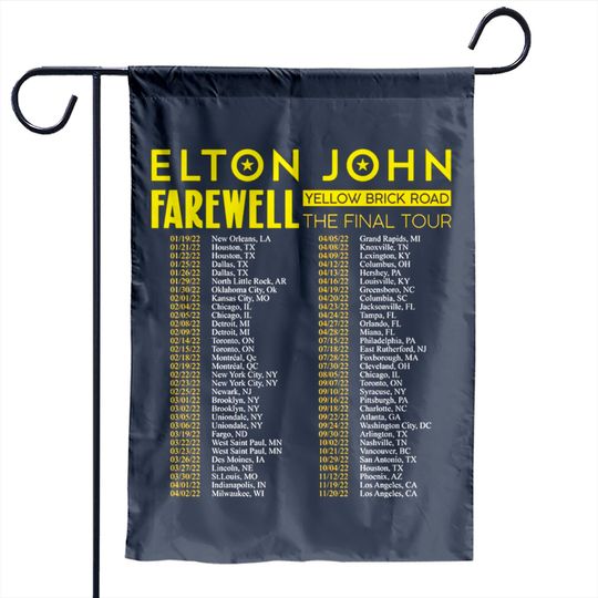 Discover Elton John Farewell Tour 2022 Garden Flags
